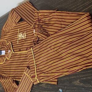 Pottery Barn Harry Potter Striped Gryffindor Pajamas Small